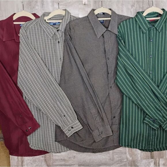 Bundle Men's Size Large Casual Long Sleeve Button Front Shirts - Picture 2 of 14